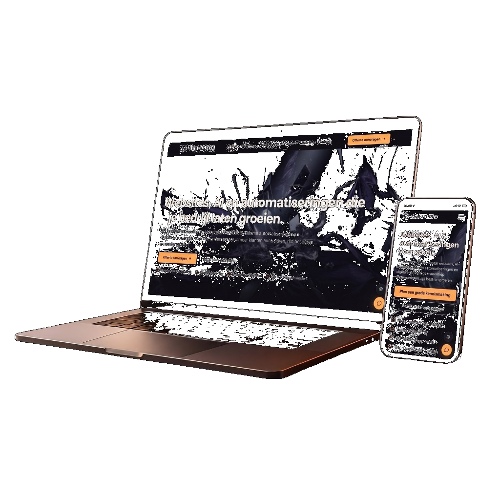 Rebuild AI-website op laptop en smartphone